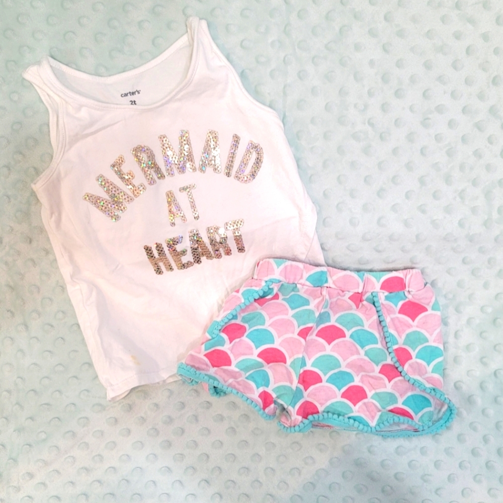 Carter's Girls Mermaid Outfit size 2T